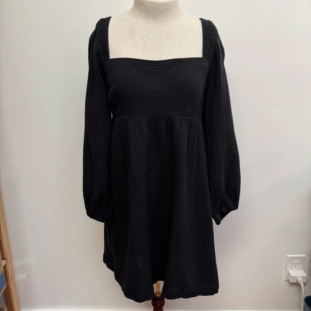 J.‎ Crew Square Neck Cotton Gauze Milkmaid Dress